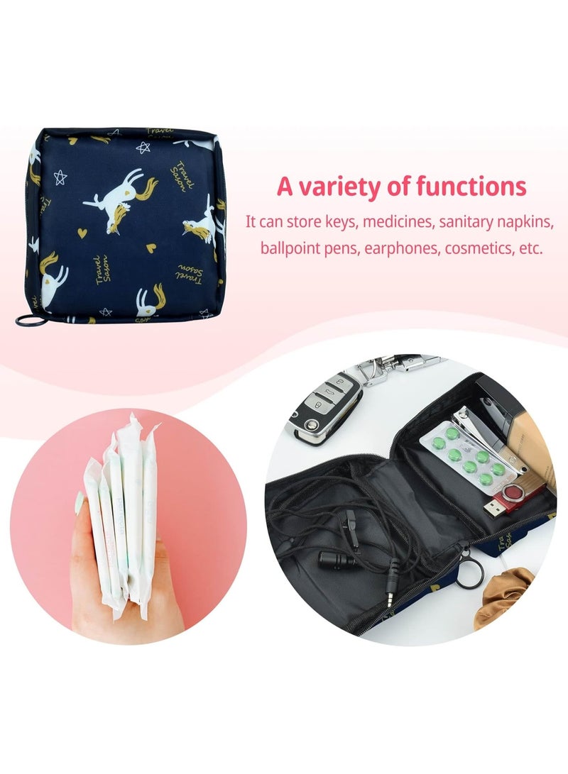 حقيبة دورة شهرية للفتيات والمراهقات – حقيبة صغيرة أنيقة وعصرية وخفيفة الوزن ومنظمة للمستلزمات الصحية النسائية مثل الفوط الصحية، السدادات القطنية، المناديل المبللة، قابلة للحمل في المدرسة، السفر، العمل، مقاومة للماء، مزودة بسحاب متين، تصميم عصري وجذاب للبنات والمراهقات، حقيبة فترة شهرية سرية ومريحة، حقيبة متعددة الاستخدامات للتخزين الشخصي، المناديل الصحية، المكياج، الإكسسوارات، الأدوية، حقيبة صغيرة للحقيبة، حقيبة ظهر، خزانات المدرسة، حقيبة نسائية عملية وعصرية، مثالية للهدايا، مجموعة أول دورة شهرية، محمية من البلل والتسرب - Image 5